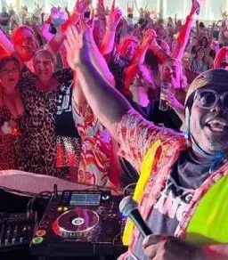 Dancefloor at a Big Brunch disco party in Brixton